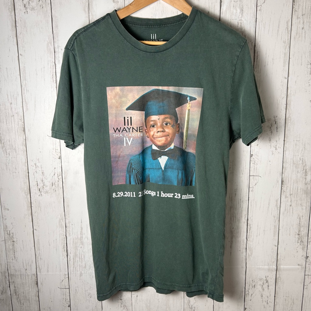 Lil Wayne Tha Carter Iv Album Cover Tee | Green Graphic Band T-Shirt Men’s Small
